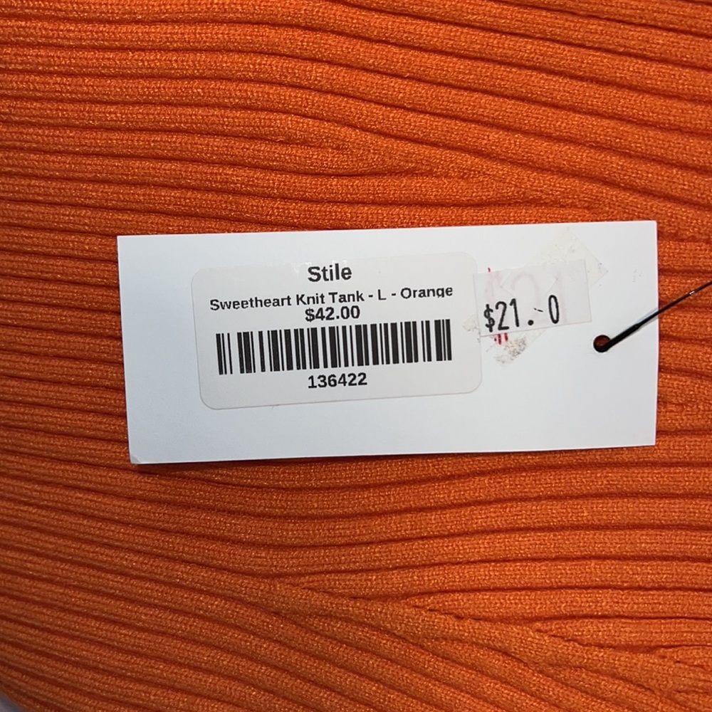Orange Knit Tank Top! - Picture 3 of 6